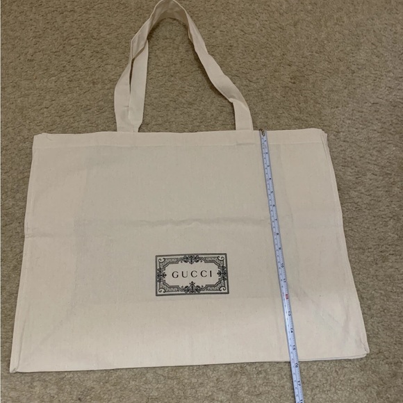 GUCCI Reusable Cotton Canvas Tote Shopping Gift Bag - Picture 1 of 4